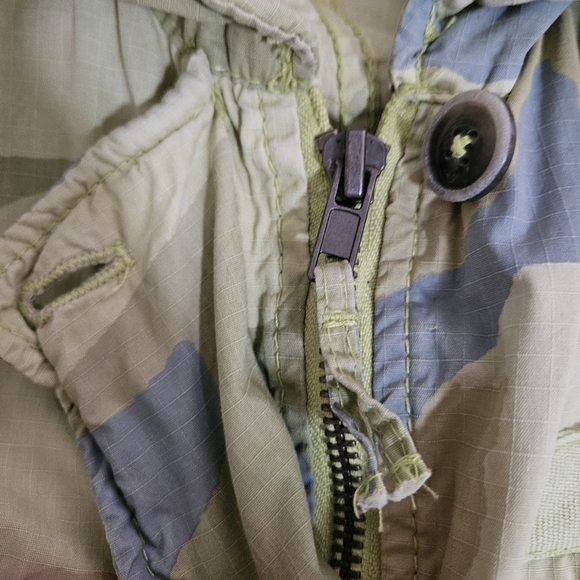 Free People camo utility cargo grunge core style jacket size xsmall oversized - Picture 13 of 14